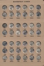 COMPLETE SET BU TO GEM BU/PROOF ROOSEVELT DIMES 1946-1989 PDS DANSCO ALBUM picture