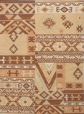 Vintage Hand Woven Area Rug 4'10