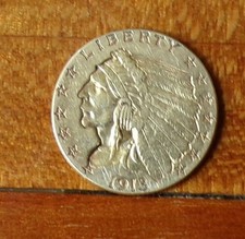 1913 $2.50 Indian Head Gold Coin picture