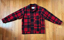 Filson Mackinaw Wool Cruiser Jacket Red/Black Plaid Men’s M picture