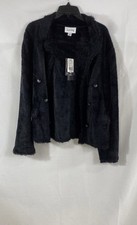 Joseph Ribkoff Women's Black Fuzzy Eyelash Knit Cardigan Jacket NWT Sz L picture
