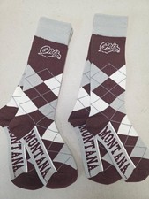 ST1a MENS NCAA MONTANA GRIZZLIES Crew Socks Lot of 2 Pair MEDIUM New picture