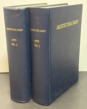 Vintage 1979 Architectural Digest Complete Year Bound 2-Volume Hardcover Set AD picture