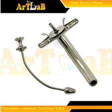 Chevalier Jackson Tracheostomy Tracheal Tube 9mm ENT Instruments (Size 9) Metal picture