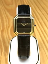 VINTAGE 1977 CARTIER PARIS PRE-MUST OCTAGON WOMENS 23.5mm HAND-WIND TIGERS EYE picture