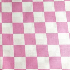 Pink White Racing Check Fabric 1