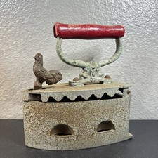 Y3836 IRON chicken decoration Showa retro laundry clothes Japan antique vintage picture