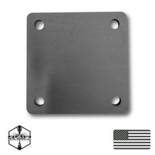 A36 Steel Square Base Plates w/ 4 Holes – Multiple Sizes  – Made in USA picture