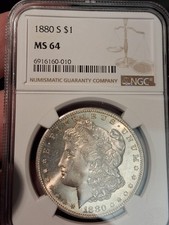 1880-S Morgan Silver Dollar NGC MS64 Flashy Gem Obverse picture
