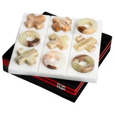 UMAID Onyx Marble Tic Tac Toe Game 10x10 Premium Handcrafted Marble Board Game picture