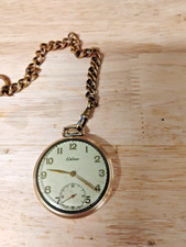 VINTAGE CERTINA OPEN-FACE MECHANICAL POCKET WATCH 1930'S TO 1940'S picture