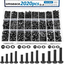 2020Pcs Metric Screws Assortment Kit 32-Sizes M2/M3/M4/M5/M6 Nuts and Bo picture