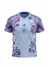 Adidas Spain Women's Team 23 Away Jersey - HT4314 - Glow Blue - Size M picture