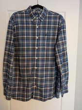 Johnnie-O Mens Dex Prep-Formance Shirt LG Abyss Plaid Stretch Button Down Casual picture