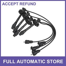 4x Spa rk Plug Wire Ignition Coil Cable for To yo ta Corolla L4 1.8L 98-01 picture