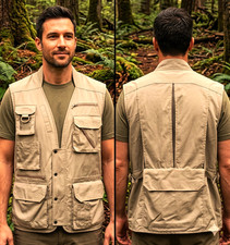 VTG Men's KODAK VEST By ATTACAPANNI Photographer~Safari~Hiking  Sz Lrg - FLAW picture