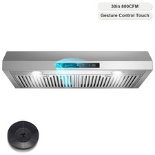 30 Inch Under Cabinet Range Hood 800CFM Powerful Suction Gesture/Touch LED New picture