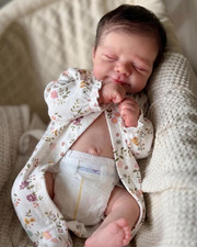Realistic Reborn Baby Dolls Girls with Hair, Lifelike 18 Inch 45 CM Full Body picture