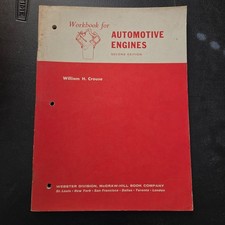 Workbook for Automotive Engines 2nd Edition William H. Crouse 1956 Vintage picture