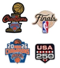 2026 NBA Champions New York Knicks 4 PC Iron On Embroidered Patch 3.5