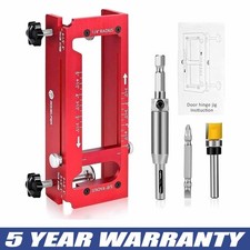 Door Hinge Jig, Aluminum Alloy Door Hinge Template Kit for Router, Adjustable US picture