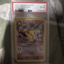 2000 Pokemon Team Rocket Dark Hypno Holo 1st Edition 9/82 PSA 6 English picture