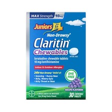 Juniors Ages 6+ Claritin Max Strength 10mg Chewables 1 Dose 24-Hour Non-Drowsy picture