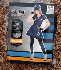 Cop Cutie Girl's Police Costume Size XL 7-PC Outfit w/Handcuffs & More. NEW picture