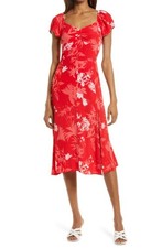Chelsea28 Red Floral Slit Dress picture