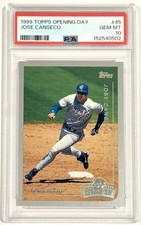 1999 Topps Opening Day Jose Canseco #45 PSA 10 Gem Mint Low Pop picture