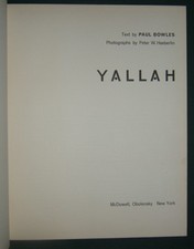 Yallah by Paul Bowles – Photos by Peter Haeberlin – HC – 1957 – African Sahara picture