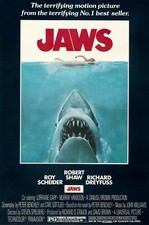 1975 Jaws Movie Poster 11X17 Martin Brody Quint Great White Shark 🦈🍿 picture