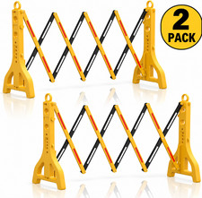 New 2-Pack Expandable Safety Barricade, Up to 16.92FT Total Length Water Filled picture