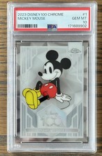 2023 Topps Chrome Disney 100 Mickey Mouse #1 PSA 10 GEM MINT picture