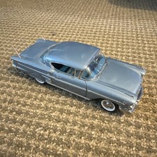 Danbury Mint 1958 Chevrolet Impala Sport Coupe Silver Blue picture