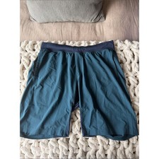 Lululemon Men’s 9” Linerless Shorts Teal Blue XL picture