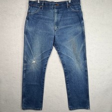 Wrangler Vintage Blue Denim Jeans 40x32 Classic Fit picture