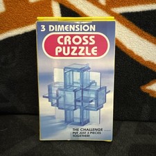 Vintage 1970s Third Dimension Cross Puzzle. Sealed. picture