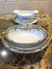 Rare Noritake Sylvania 4pc Gravy Boat, 3 Serving Bowls - Vintage 1920-1930s picture