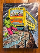 Vtg The Incredible Hulk 100 pc Jigsaw Puzzle Complete w/ Box 1988 rainbow works picture