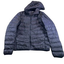 Uniqlo Ultra Light Down Jacket Mens Small Navy Blue Puffer Hooded 311-409325 picture