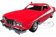 1976 FORD GRAN TORINO RED 1/24 DIECAST MODEL CAR BY GREENLIGHT 84221 picture
