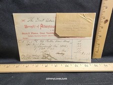 Antique 1800's Letter/Bill Allentown Stencil Works  Pennsylvania PA picture