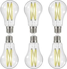 SATCO S12415 6-Pack A19 LED Filament 8W 60W Eq E26 3000K 800lm Dimmable picture