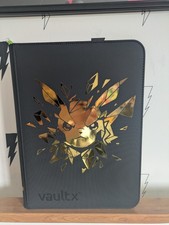 Vault X - 9 Pocket eXo-Tec Zip Binder - Black Pokemon Pikachu Gold Edition picture