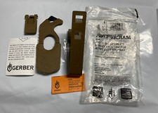 US MILITARY ISSUE GERBER COYOTE BROWN STRAP CUTTER SEAT BELT HOOK KNIFE ARMY OCP picture