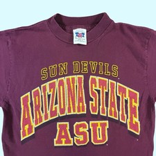 Vintage Arizona State Sun Devils ASU T Shirt Medium College Spellout TNT picture