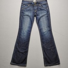 Hudson Womens Blue Bootcut Jeans Size 29 Dark Wash Double Button Made in USA picture