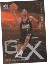 1999-200 Skybox E-X Allen Iverson Generation E X #3GX 76ers picture