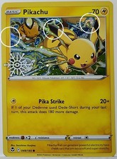 Double Fart Swirl 🌀 Pikachu 049/196 Cosmos Holo Rare Pokémon TCG Holiday Promo  picture